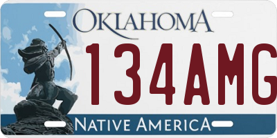 OK license plate 134AMG