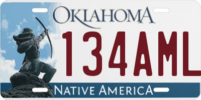 OK license plate 134AML