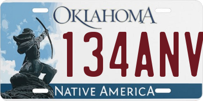 OK license plate 134ANV