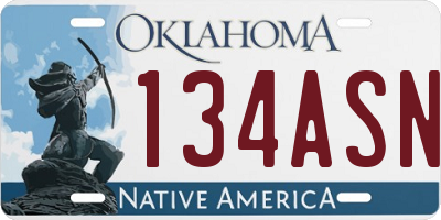 OK license plate 134ASN