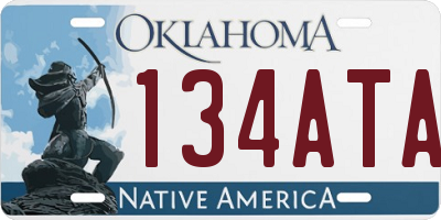 OK license plate 134ATA
