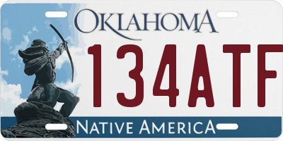 OK license plate 134ATF