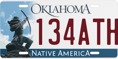 OK license plate 134ATH
