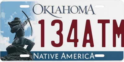 OK license plate 134ATM
