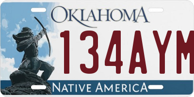 OK license plate 134AYM