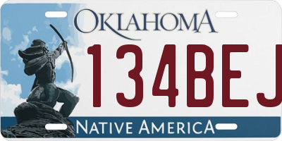 OK license plate 134BEJ