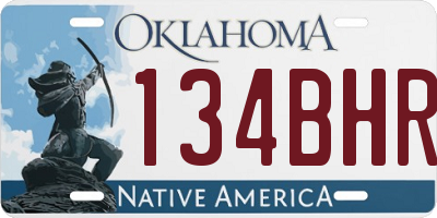 OK license plate 134BHR