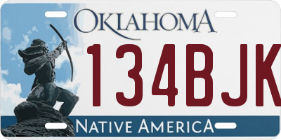 OK license plate 134BJK