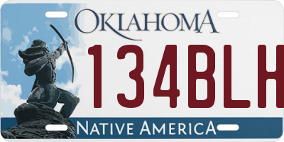 OK license plate 134BLH