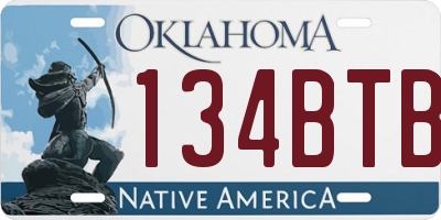 OK license plate 134BTB