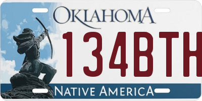OK license plate 134BTH