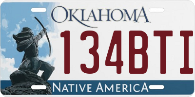 OK license plate 134BTI