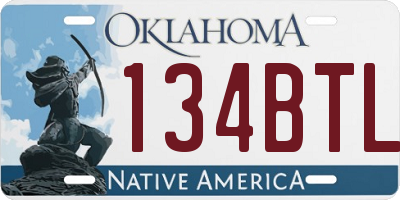 OK license plate 134BTL