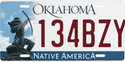OK license plate 134BZY