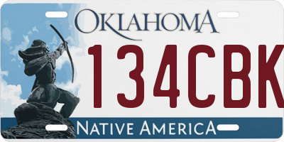 OK license plate 134CBK