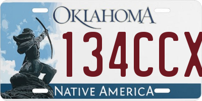 OK license plate 134CCX