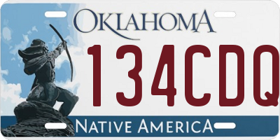 OK license plate 134CDQ