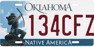 OK license plate 134CFZ