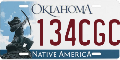 OK license plate 134CGC