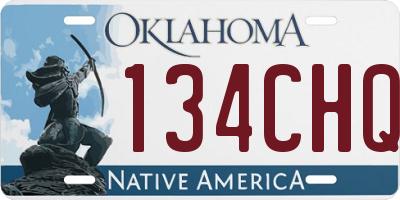 OK license plate 134CHQ