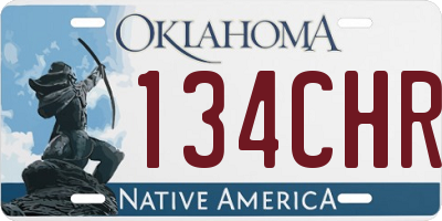 OK license plate 134CHR