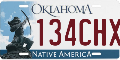 OK license plate 134CHX
