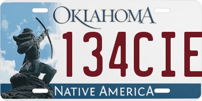 OK license plate 134CIE