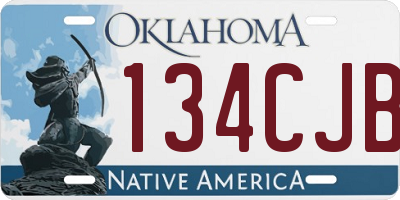 OK license plate 134CJB