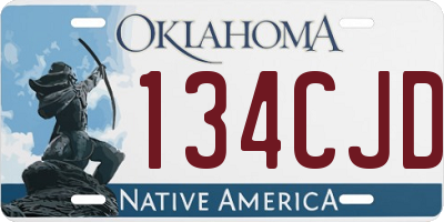 OK license plate 134CJD