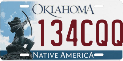 OK license plate 134CQQ