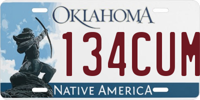 OK license plate 134CUM