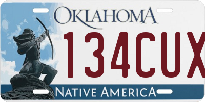 OK license plate 134CUX