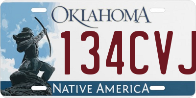 OK license plate 134CVJ