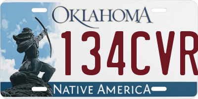 OK license plate 134CVR