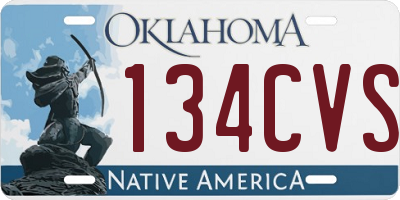 OK license plate 134CVS