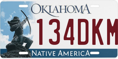 OK license plate 134DKM