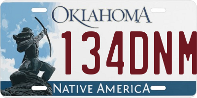 OK license plate 134DNM
