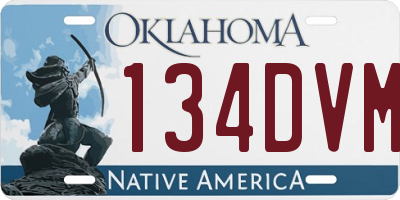 OK license plate 134DVM