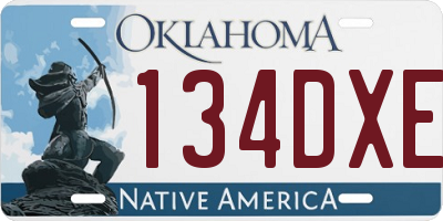 OK license plate 134DXE