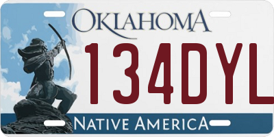 OK license plate 134DYL