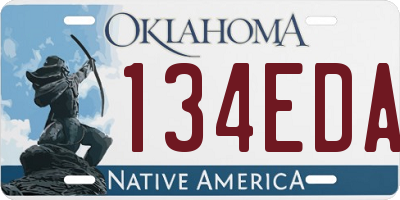 OK license plate 134EDA