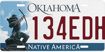 OK license plate 134EDH