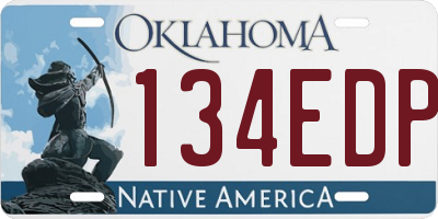 OK license plate 134EDP