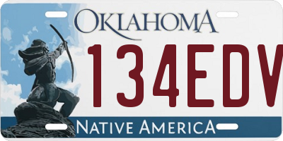 OK license plate 134EDV