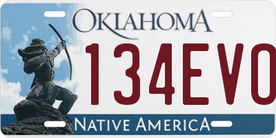 OK license plate 134EVO