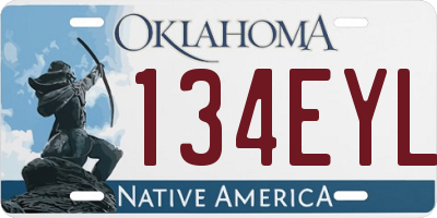 OK license plate 134EYL