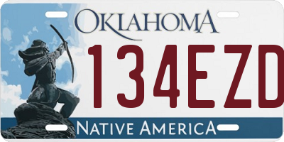 OK license plate 134EZD