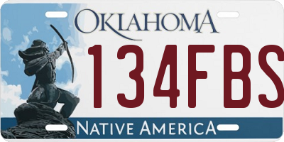 OK license plate 134FBS