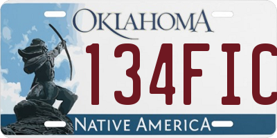 OK license plate 134FIC