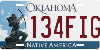 OK license plate 134FIG